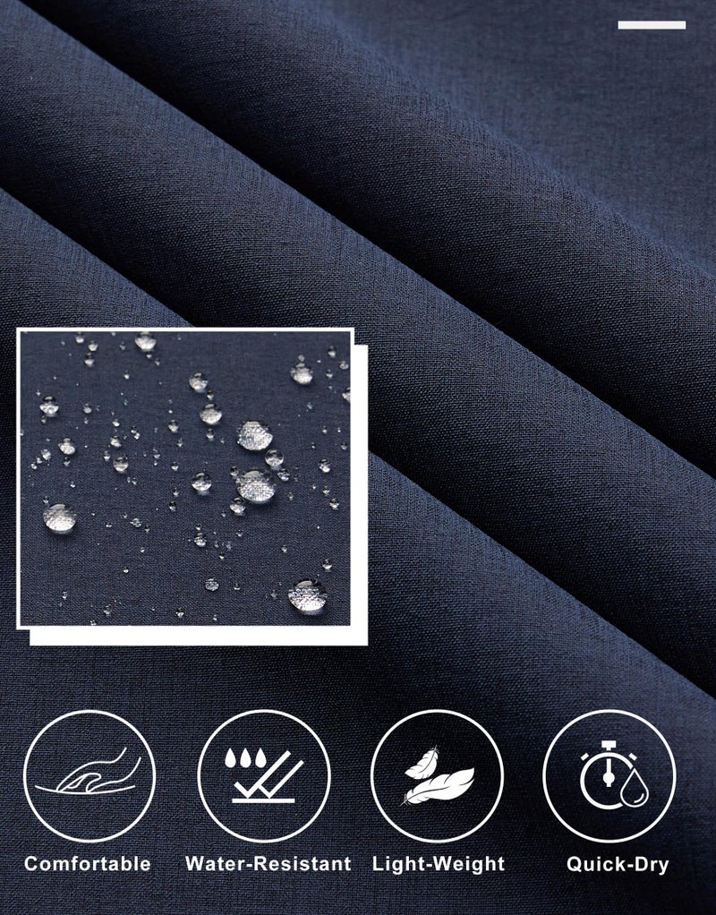 Libin Mens Golf Pants Classic Fit Stretch Work Dress Pants 32" Quick Dry Lightweight Business Casual Trousers Comfort Water Resistant, Navy Blue, 32W x 32L - Image 5