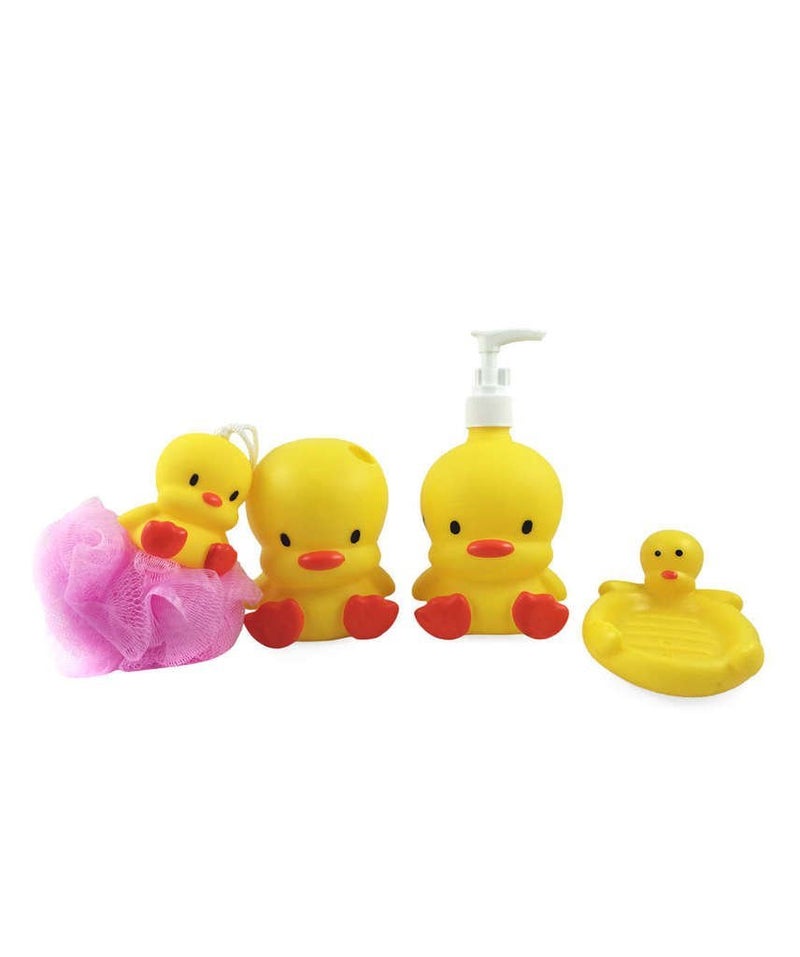 Go Hooked Go Hooked Plastic Designer Bathroom Set (Medium, Yellow, 5 Piece) 
