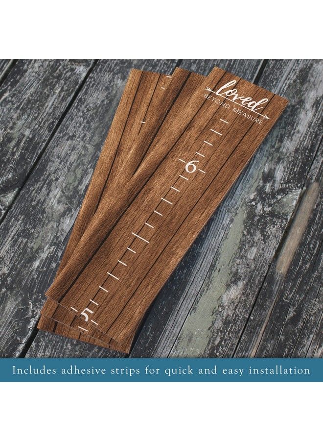 Back40Life Farmhouse Style Wooden Kids Growth Chart Ruler For Boys And Girls (Rustic Brown Wht) - Image 3