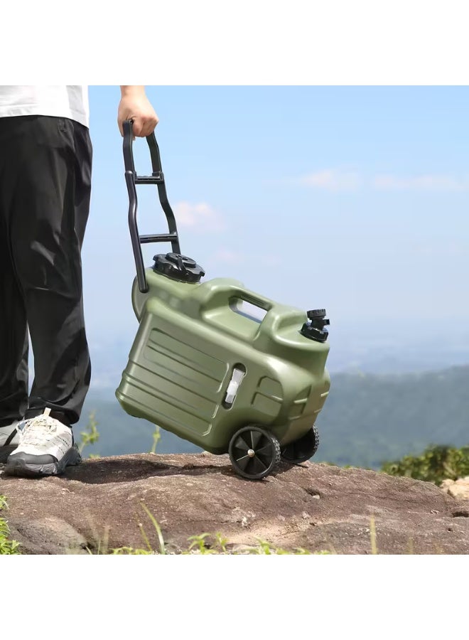 Manful Portable 28L Outdoor Camping Trolley Water Storage Container – BPA-Free, Durable Camping Water Jug with Spout & Accessories - Image 4