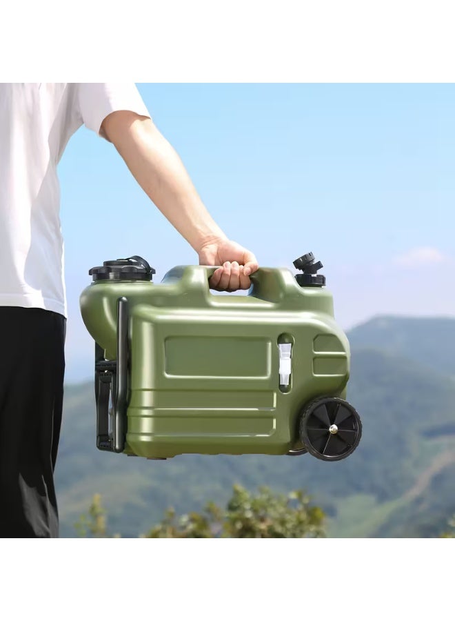 Manful Portable 28L Outdoor Camping Trolley Water Storage Container – BPA-Free, Durable Camping Water Jug with Spout & Accessories - Image 3