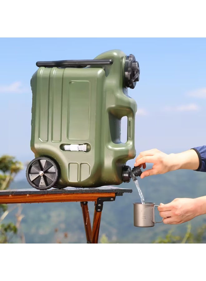 Manful Portable 28L Outdoor Camping Trolley Water Storage Container – BPA-Free, Durable Camping Water Jug with Spout & Accessories - Image 2