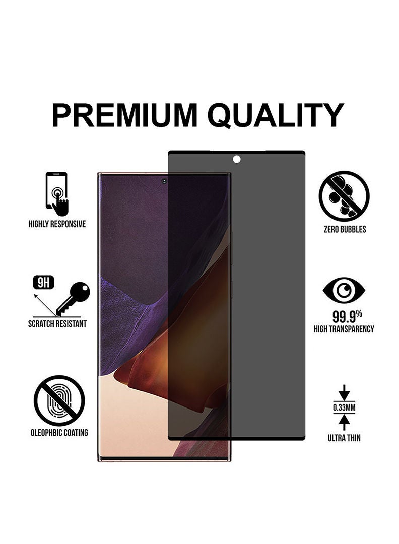 Theodor Tempered Glass Privacy Screen Protector With 9H Hardness For Samsung Galaxy Note 20 Ultra Black - Image 2