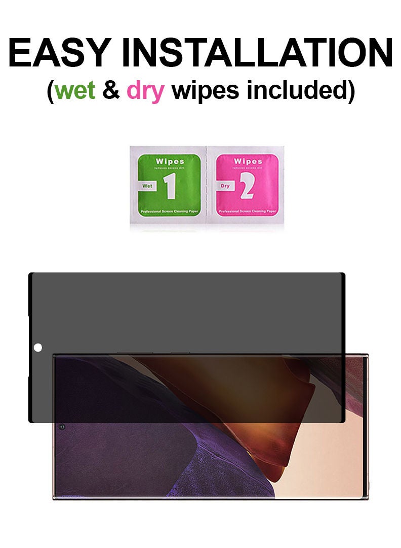 Theodor Tempered Glass Privacy Screen Protector With 9H Hardness For Samsung Galaxy Note 20 Ultra Black - Image 3