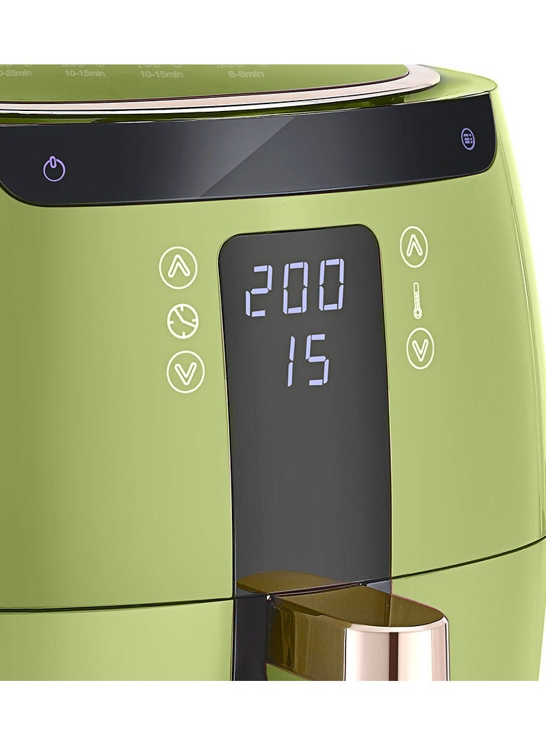Swiss Pro+ Digital Air Fryer without Fat - Stainless Steel - Green- 7L - 1750W