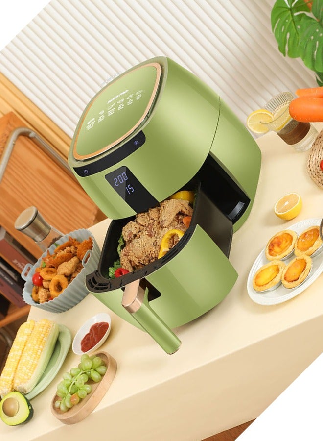 Swiss Pro+ Digital Air Fryer without Fat - Stainless Steel - Green- 7L - 1750W