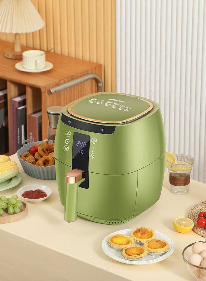 Swiss Pro+ Digital Air Fryer without Fat - Stainless Steel - Green- 7L - 1750W