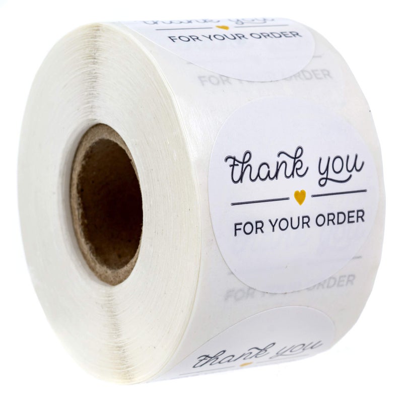 SBlabels Thank You for Your Order Stickers / 500 1.5" Labels/Thank You from The Heart Business Stickers - Image 1