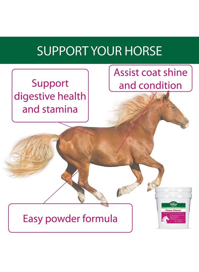 Stance - Power Stance Powdered Coconut Oil Horse Supplement - May Support Coat Condition, Digestive Health and Stamina, GMO & Sugar Free - 5 lb - Image 1
