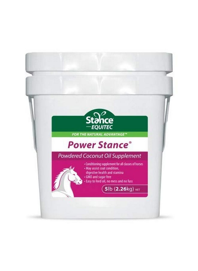 Stance - Power Stance Powdered Coconut Oil Horse Supplement - May Support Coat Condition, Digestive Health and Stamina, GMO & Sugar Free - 5 lb - Image 1