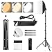 SLOW DOLPHIN Photography Studio Softbox Lighting Kit with 16"X16" Softbox and 3 Colors Temperature 85W LED Bulb with - Image 2