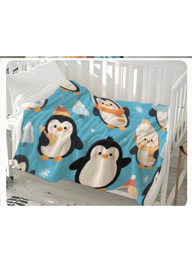 عام بطانية رقيقة من الفانيلا الكرتونية للأطفال والرضع (دافئة ومريحة، ومناسبة للنوم والألعاب) 70 سم * 100 سم - Image 2