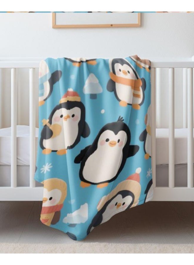 عام بطانية رقيقة من الفانيلا الكرتونية للأطفال والرضع (دافئة ومريحة، ومناسبة للنوم والألعاب) 70 سم * 100 سم - Image 1