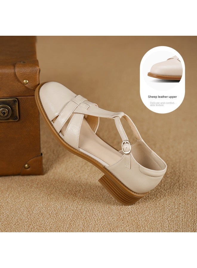 Goldlion Soft Suede】fashion Hollowed Roman Sandals Women, 2025 New Style Comfortable Versatile Commuter Sandals - Image 5