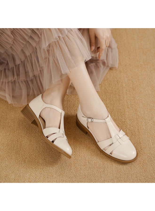 Goldlion Soft Suede】fashion Hollowed Roman Sandals Women, 2025 New Style Comfortable Versatile Commuter Sandals - Image 3