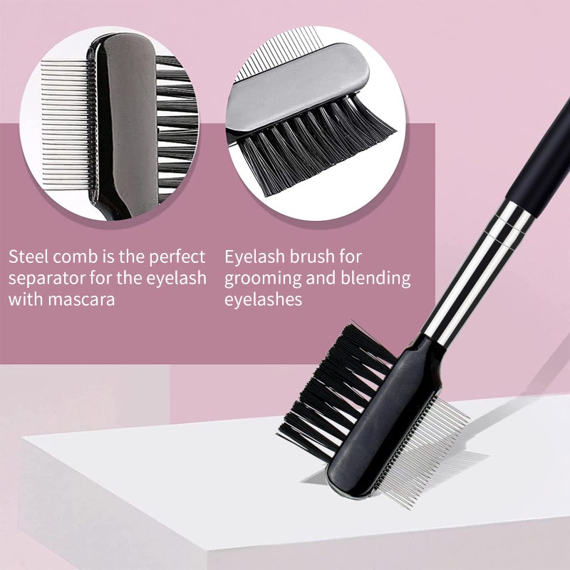 MSQ Eyebrow Brush and Comb Eyelash Brush Eyelash Separator Eye Brow Comb & Spoolie Brush Professional Mascara Brushes Eyebrow Eyelash Grooming Brush Eye Makeup Tools Set (3 PCS) - Image 5