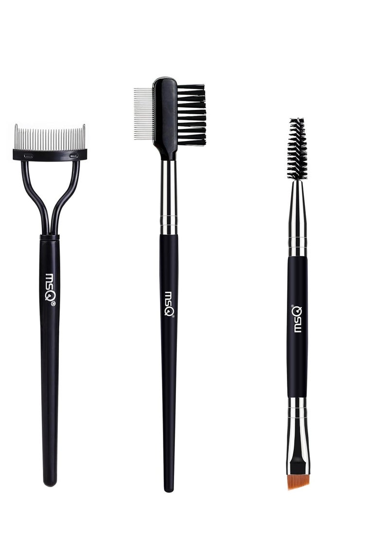 MSQ MSQ Eyebrow Brush and Comb Eyelash Brush Eyelash Separator Eye Brow Comb & Spoolie Brush Professional Mascara Brushes Eyebrow Eyelash Grooming Brush Eye Makeup Tools Set (3 PCS)  - Image 1