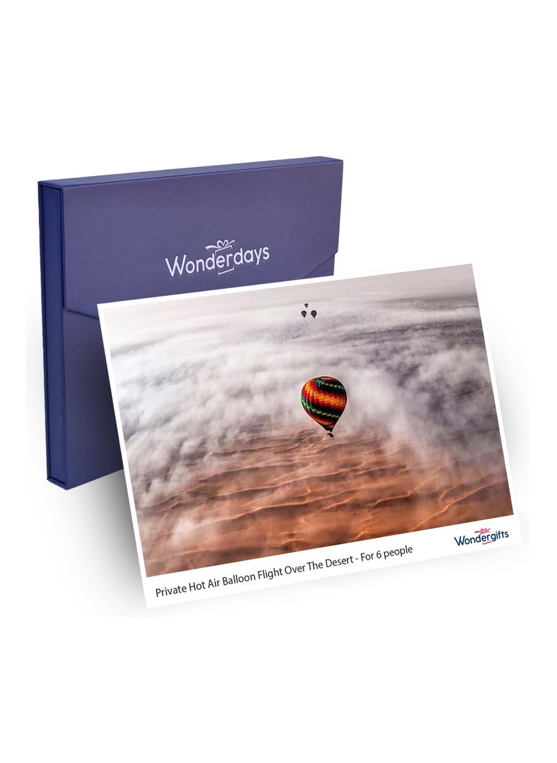 Wondergifts Private Hot Air Balloon Ride Over the Dubai Desert for Up to 6 Experience Gift with Free Spa Gift B 