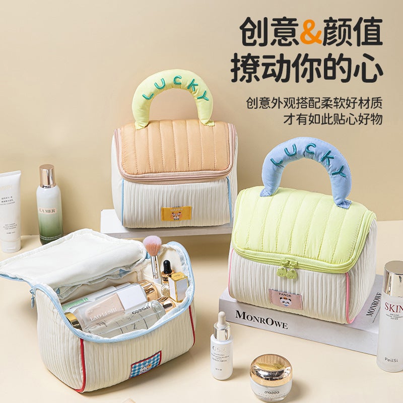 Cute House Cosmetic Storage Bag, Large Capacity, Portable Travel Pouch - Image 2