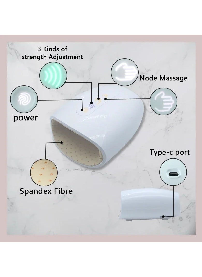 Hand Massager with Air Compression Heat Electric Cordless Palm Finger Massage Machine for Arthritis Finger Numbness Pain Relieve