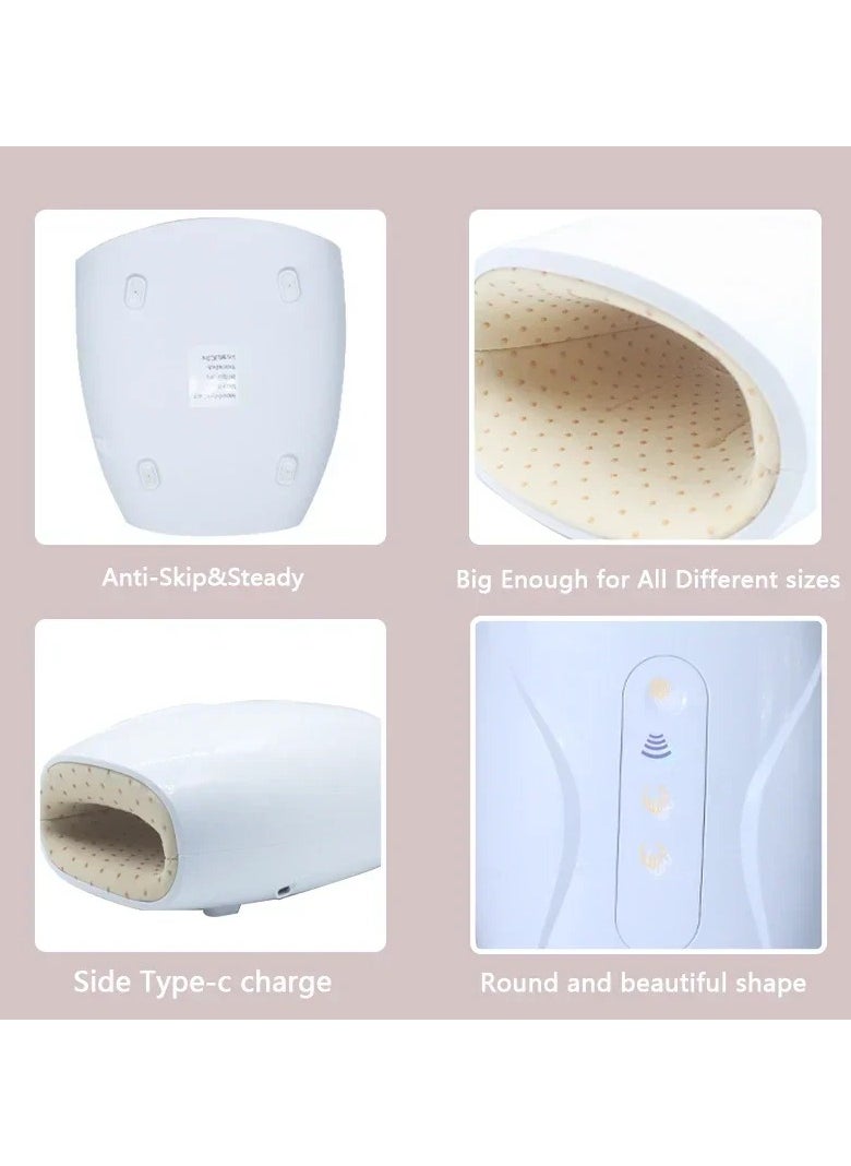 Hand Massager with Air Compression Heat Electric Cordless Palm Finger Massage Machine for Arthritis Finger Numbness Pain Relieve