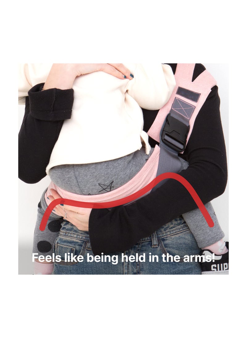 Adjustable Toddler Carrier Sling, Compact Hip Seat for Infants to 44 lbs, Cotton Baby Carrier with Anti-Slip Particles, Perfect for Sleep and Comfort, Half-Wrap Design for Easy Use.  - Image 4