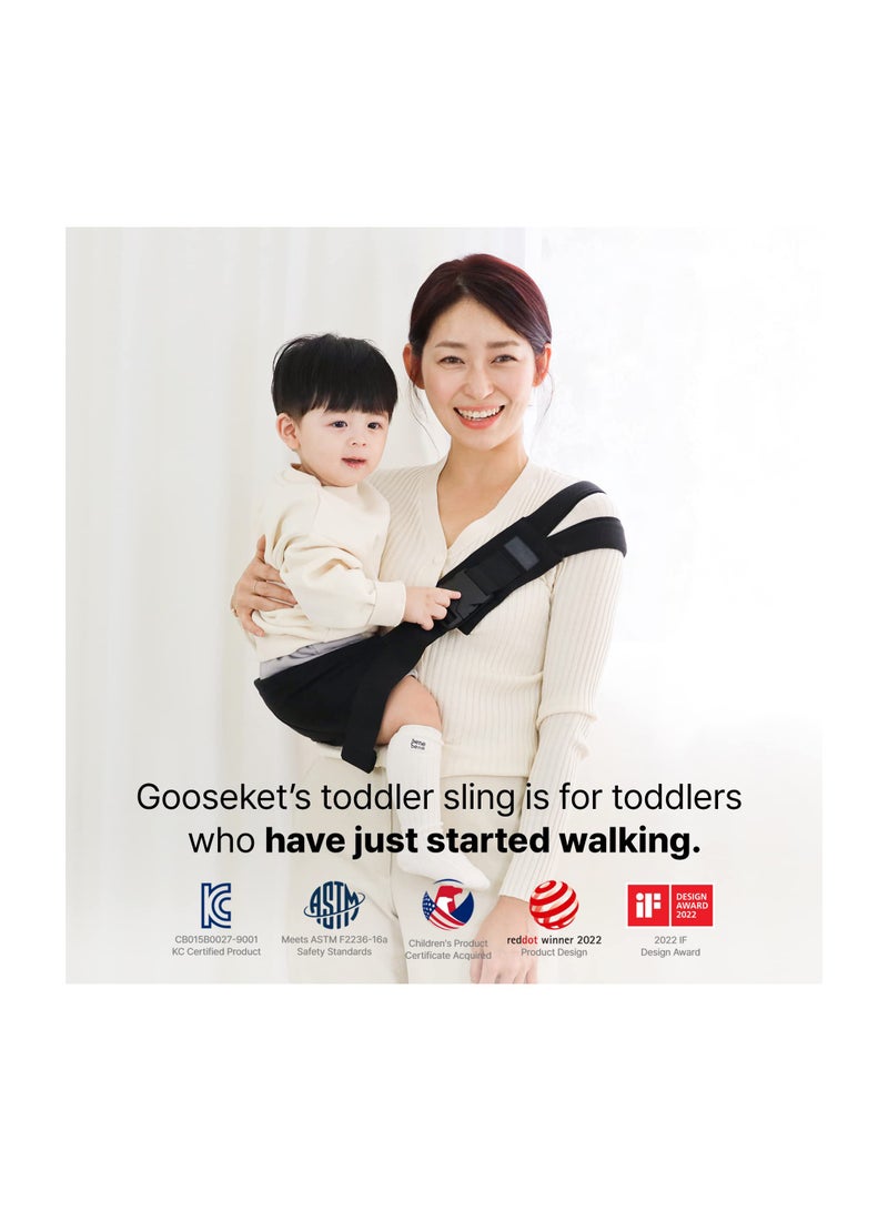 Adjustable Toddler Carrier Sling, Compact Hip Seat for Infants to 44 lbs, Cotton Baby Carrier with Anti-Slip Particles, Perfect for Sleep and Comfort, Half-Wrap Design for Easy Use.  - Image 2