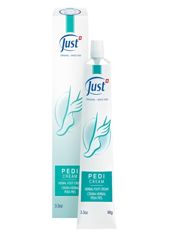 SwissJust Swiss Just Pedicream Foot Cream 3.4 Fl oz- Nourishing Foot Care Kit with a High Concentration of Almond Oil for Skin - Soothing and Moisturizing Natural and Herbal Formula for Dry and Cracked Feet - Image 1