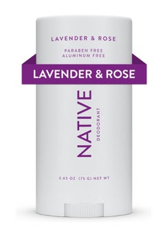 Native Deodorant - Natural Deodorant - Vegan, Gluten Free, Cruelty Free - Free of Aluminum, Parabens & Sulfates - Born in the USA - Lavender & Rose…