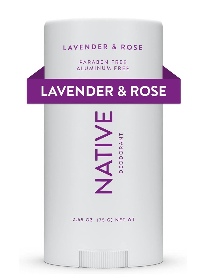 native - Native Deodorant - Natural Deodorant - Vegan, Gluten Free, Cruelty Free - Free of Aluminum, Parabens & Sulfates - Born in the USA - Lavender & Rose… - Image 1
