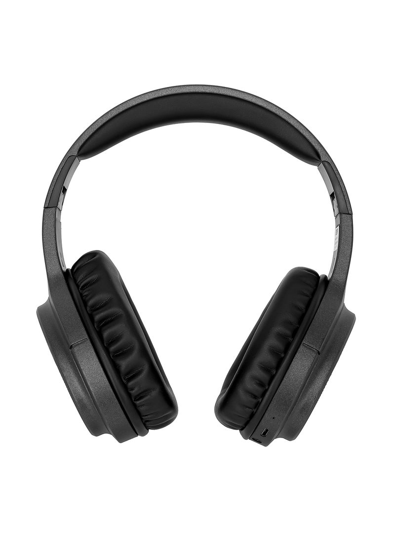 GEEPAS Bluetooth Headphone High-Quality Sound and 10 Hours Working Time| Wired & Wireless Use Improves Mobility and Flexibility| Hands Free Call, FM Radio, AUX Input|  Comfortable, Modern and Foldable Design with Soft Earmuff | 2 Years Warranty Black - Image 2