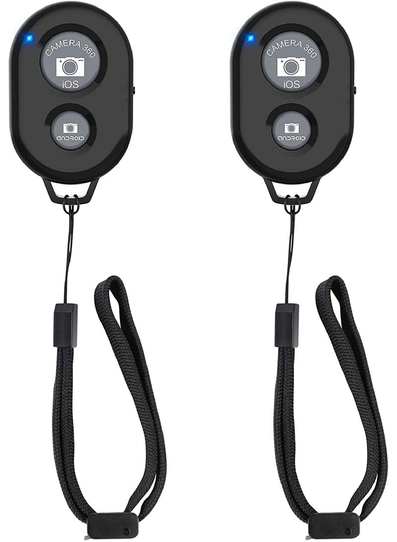 Bluetooth Camera Remote Shutter for Smartphones (2 Pack), Wireless Camera Remote Control Compatible with iPhone/Android Cell Phone - Create Amazing Photos and Selfies, Wrist Strap Included - Image 1