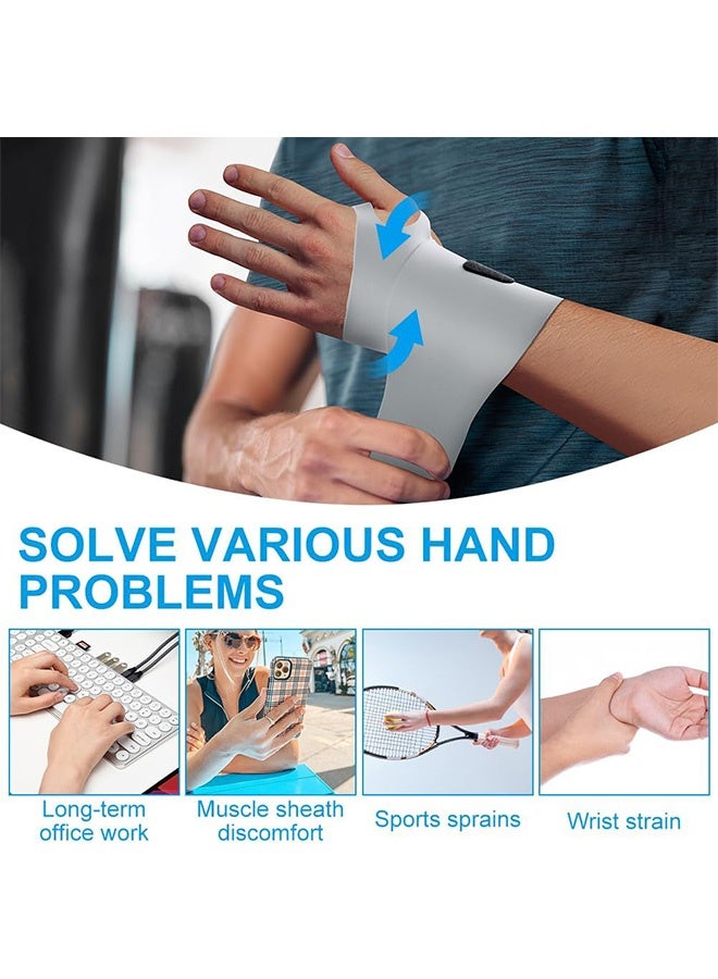 دعامة الرسغ النحيفة جدًا لنفق الرسغ، التدليك مع نقاط مرتفعة لفافات الرسغ المرنة لالتهاب المفاصل والتهاب الأوتار، دعم حمالة الرسغ، تخفيف الألم، الضغط ودعم الحماسيين للياقة البدنية (رمادي) - Image 5