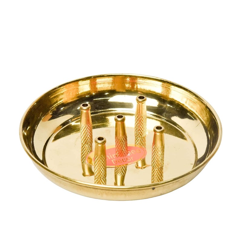 Bhimonee Decor طبق أجرادان من النحاس الأصلي بحجم 08 بوصة ووزن 70 جرام - Image 1