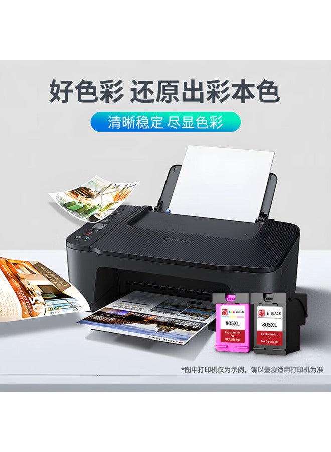 Befon 805 Ink Cartridge Black And Color Set Compatible With Hp 1210/1212, Hp 2700/1215/2300/2330/2331/2332/2333/2710/2720/2722 Cartridges 805xl Ink Cartridge - Image 3