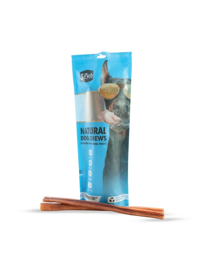 Sitka Farms Bully Sticks XL 12 inch - 12 Count - Bully Sticks Long Lasting Dental Dog Treats for All Dogs and Puppies - Single Ingredient Bully Sticks for All Chewers - No Bones or Hide - Image 1