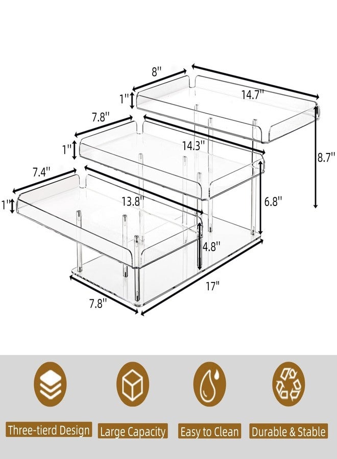 Nagpew Clear Cupcake Stand, 3 Tiered Acrylic Dessert Table Display Set for 54 Cupcakes, Large Food Display Riser Serving Platter for Wedding, Party, Baby Shower, Buffet - Image 3