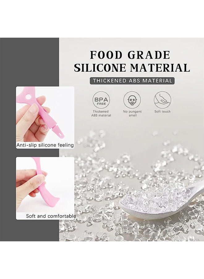 Mascara Guard Silicone Mascara Shield Applicator Eye Lash Eyeshadow Eyeliner Auxiliary Tool with Face Mud Mask Brush Applicator Reusable Detachable Multi-Purpose Lazy Quick Eye Makeup Tool(Pink)