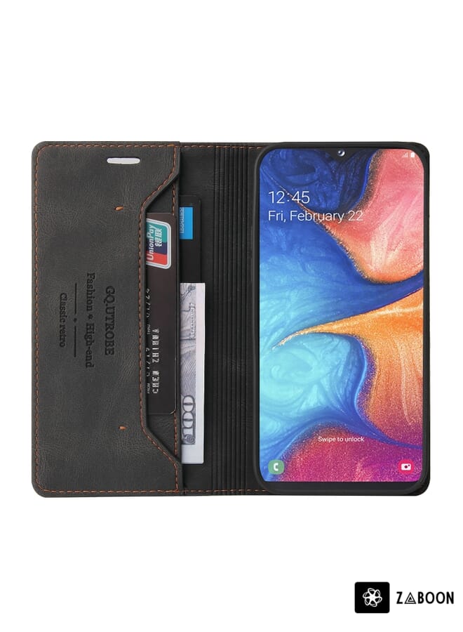 Zaboon Protective Case For Samsung Galaxy A20e Skin Feel Anti-theft Brush Horizontal Flip Leather Case with Holder & Card Slots & Wallet - Image 5