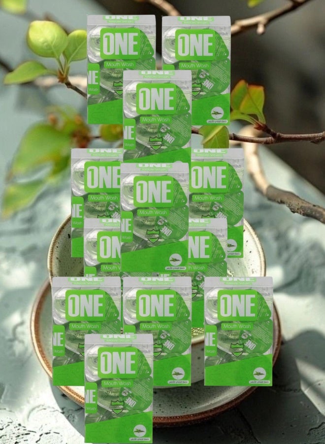 One 12 Pieces Mouth Wash Green Tea Flavor 20 Capsules 15ML - Image 1