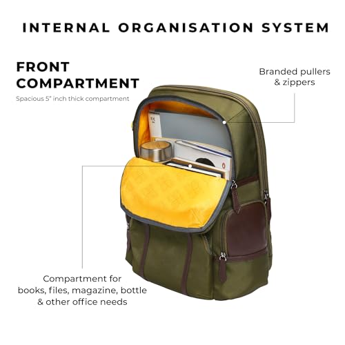 EUME Asher 32L Laptop Bag for Men | 2 Large Compartment | Fits Up to 15.6" Laptop | Nylon Fabric Travel Backpack | Travel Backpack for Men & Women - Image 5