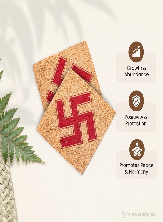 Plus Value Cork Swastik Vastu Remedies for Overhead Beams, Pillars in Center Brahmasthan of Home Office (Size 3 Inches, 2pcs) - Image 4