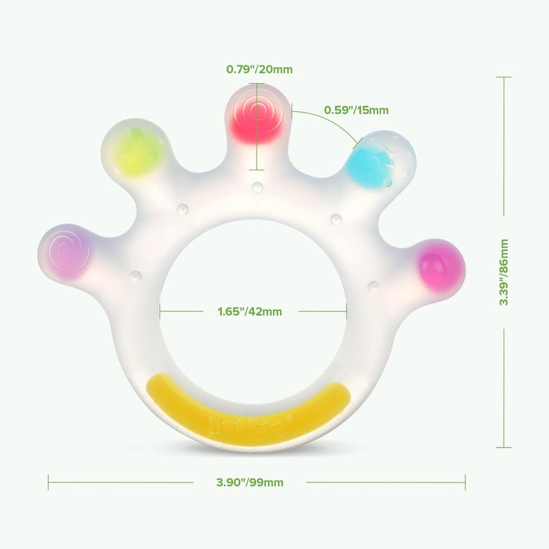 Haakaa Dinky Digits Palm Teether Baby Teething Toys Food Grade Silicone Teethers for Babies 06 Months612 Months BPA Free Teething Relief Baby Chew Toys - Image 2