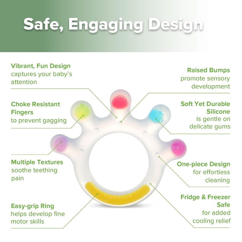 Haakaa Dinky Digits Palm Teether Baby Teething Toys Food Grade Silicone Teethers for Babies 06 Months612 Months BPA Free Teething Relief Baby Chew Toys - Image 5