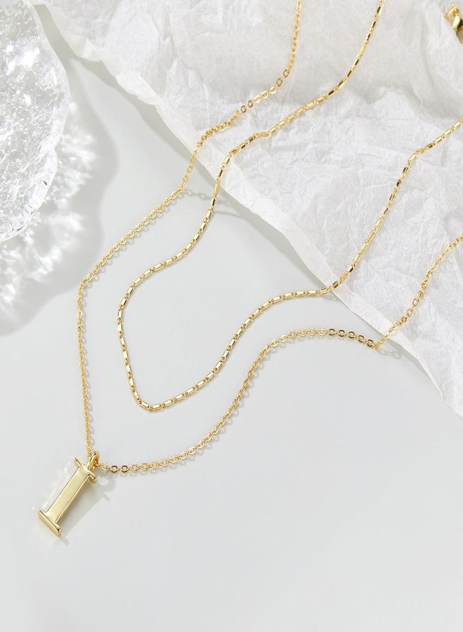 Aprilery Gold Layered Initial Necklaces for Women Trendy, Dainty 14K Gold Plated Letter Pendant Necklace Initial Choker Chain Necklace Jewelry for Her (I) - Image 4