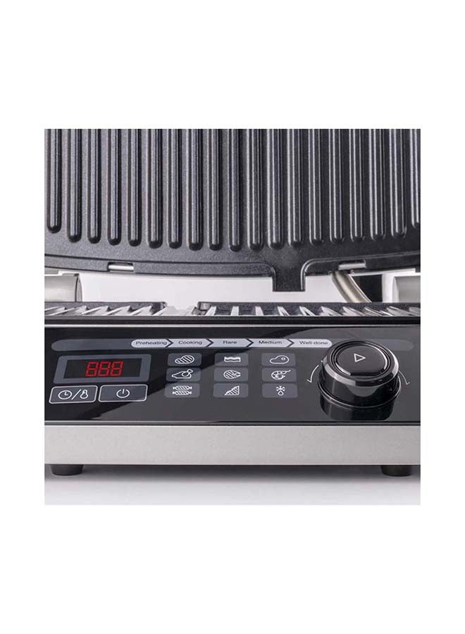 evvoli Contact Grill Multi-Functions With Smart Cooking Programs, Quick Heat Up, 2 Year Warranty 2100 W EVKA-CGR2100B Black - Image 5