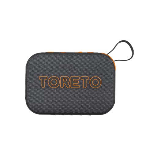 Toreto Buzz 10W Portable Bluetooth Speaker with Premium Fabric Finish, TWS, BT v5.4, Remote Selfie Control, USB/TF/FM, Type-C Fast Charging | Up to 5H Playtime | BT Calling (Obsidian Black) - Image 1