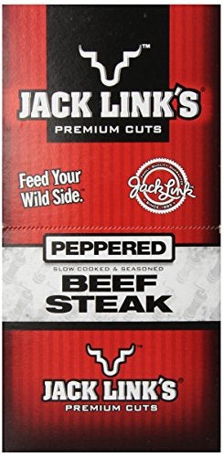 Jack Link's Beef Steak, Peppered - Protein Snacks, Meat Snack with 11g of Protein, Made with 100% Beef, Individually Wrapped Bulk Snack Pack, Great Stocking Stuffers, Keto Friendly - 1 Oz. (12 Count) - Image 4