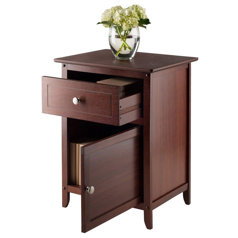 Winsome 25 x 18.9 x 14.96-Inch Wood Night Stand/Accent Table, Brown (94215) - Image 2