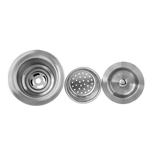 LQS Kitchen Sink Drain Assembly, Kitchen Sink Strainer with Deep Removable Waste Basket, Stainless Steel Sink Basket Strainer with Drain Assembly for 3-1/2-inch Sink Opening Size (Brushed Nickel) - Image 4